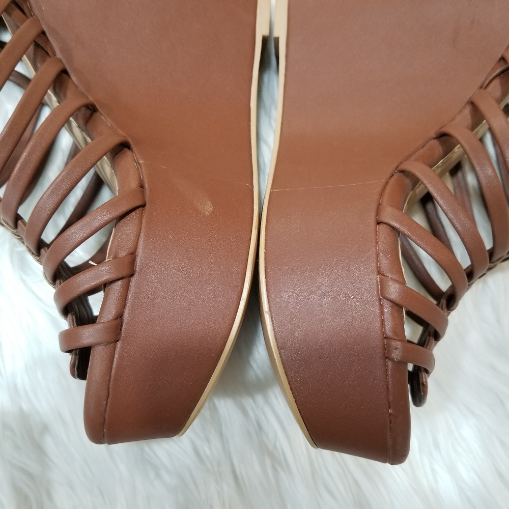 COPY - TORRID Platform Sandals With Strap Camel Color SIZE 8W. - Picture 14 of 17